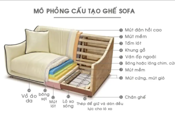 Phân tích chi tiết Cấu tạo của Ghế Sofa, các vật liệu và phụ kiện